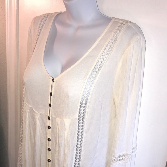 Knox Rose Crocheted Cream Top Size Small - Picture 1 of 12